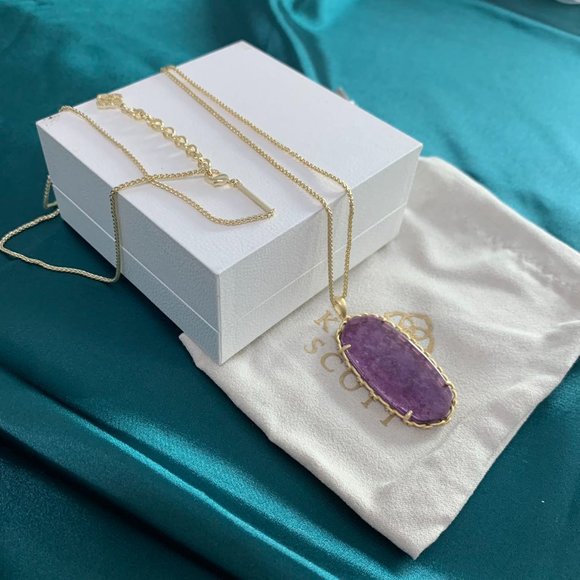 Kendra Scott Reid series colorful crystal necklace sweater chain - Picture 8 of 16